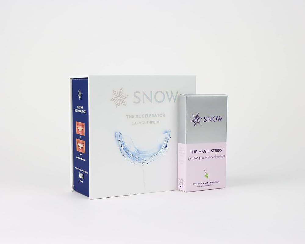 Snow Teeth Whitening LED Mouthpiece and Magic Strips Kit (7 Treatments) | Amazon (US)