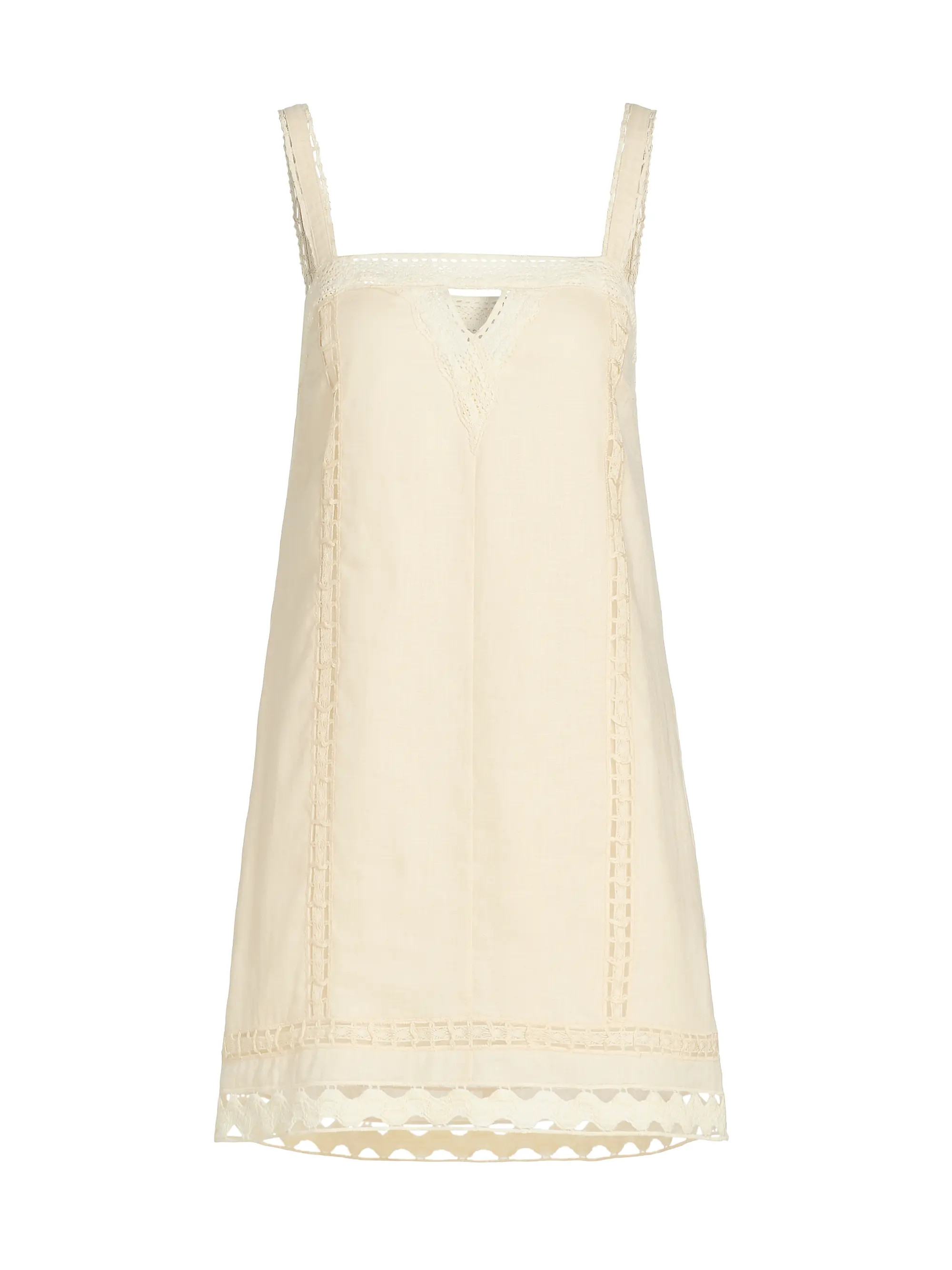 Jasmine Linen Lace Minidress | Saks Fifth Avenue