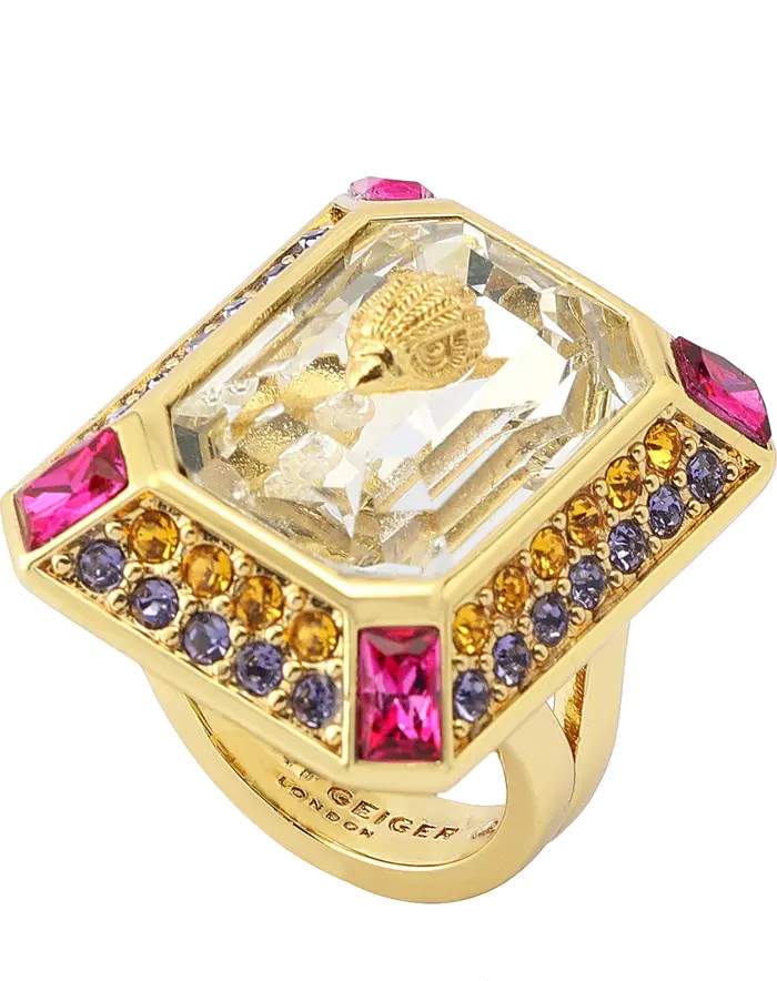 Kurt Geiger London Stone Enamel Cocktail Ring | Nordstrom | Nordstrom