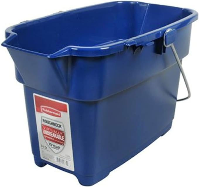 Rubbermaid Roughneck Square Bucket 14-Quart Blue Comfortable/Durable Pour Handle Sturdy Pail Buck... | Amazon (US)