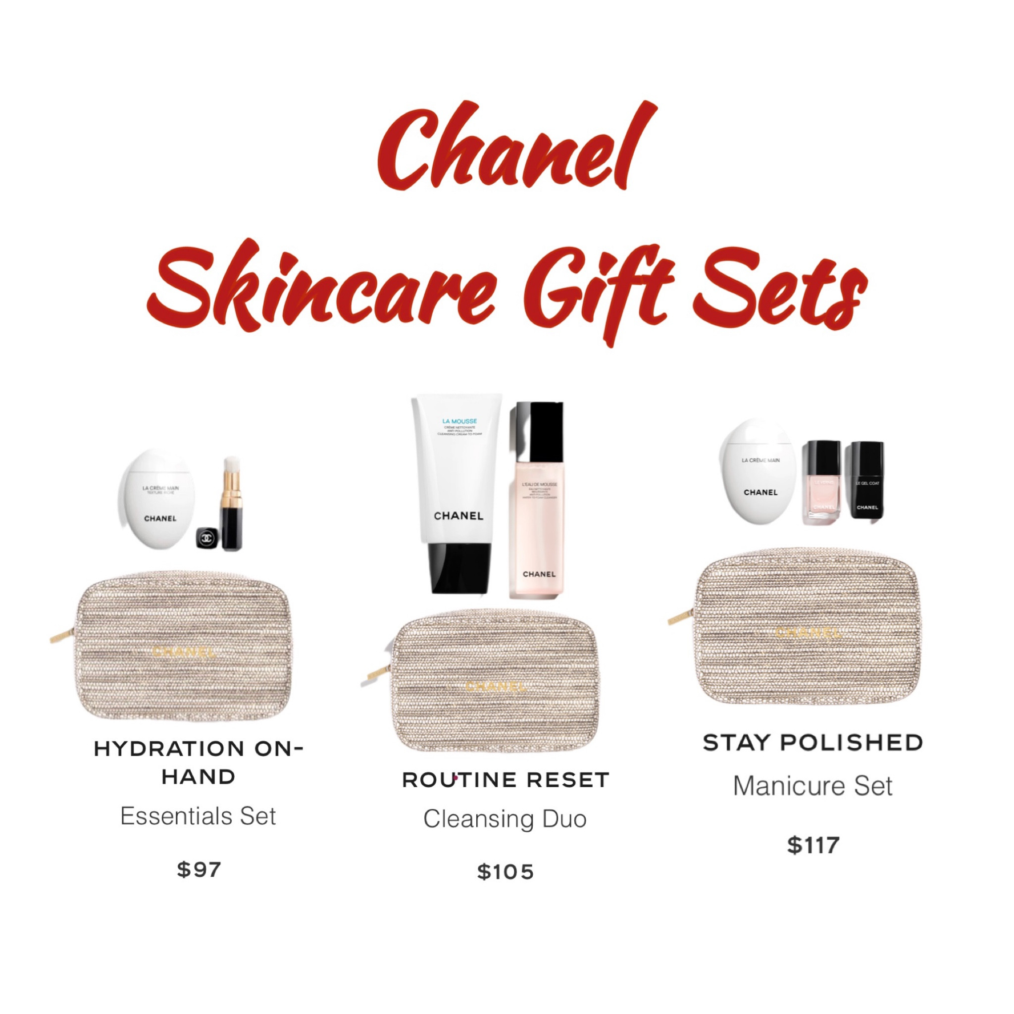 hydration on hand chanel set