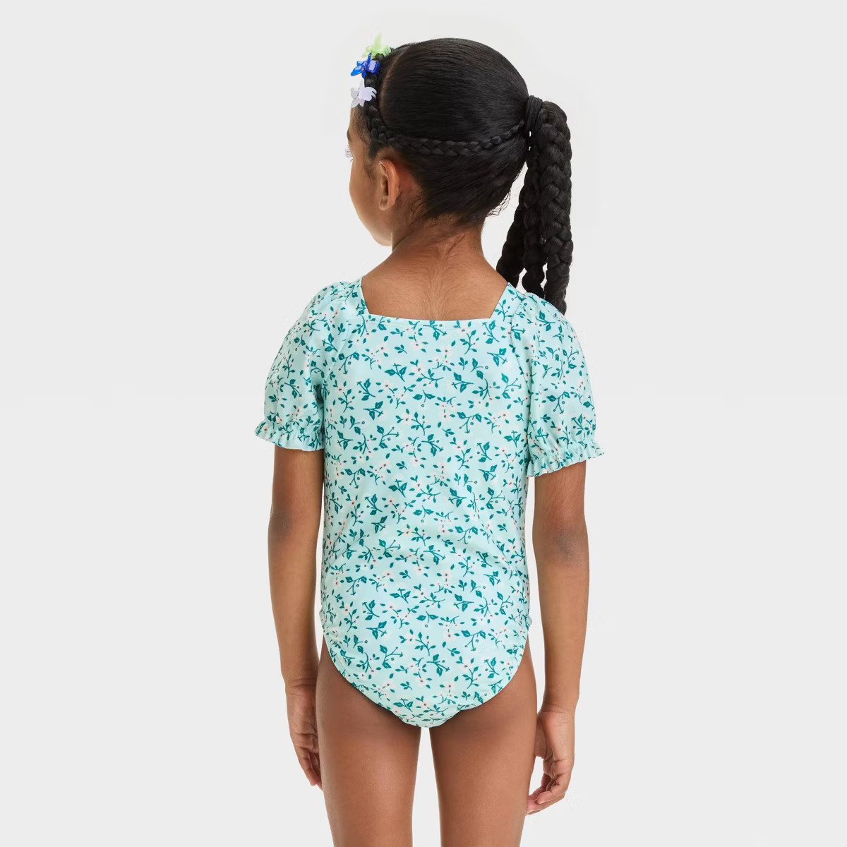 Toddler Girls' Puff Sleeve One Piece Swimsuit - Cat & Jack™ | Target