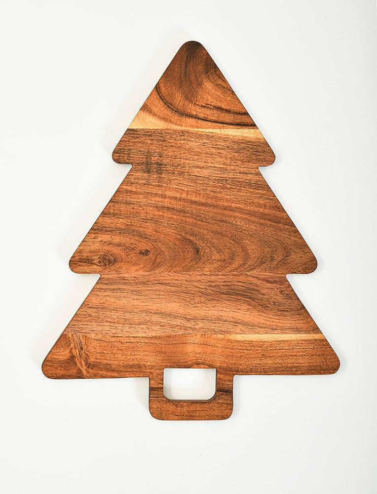Wood Cutting Board for kitchen, Christmas Tree Cutting Board, Tree Shaped Wooden Cheese Cutting B... | Amazon (US)