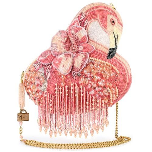 Mary Frances A Leg to Stand On Beaded Crossbody Handbag Flamingo-Shaped Novelty Evening Purse, Pink | Amazon (US)