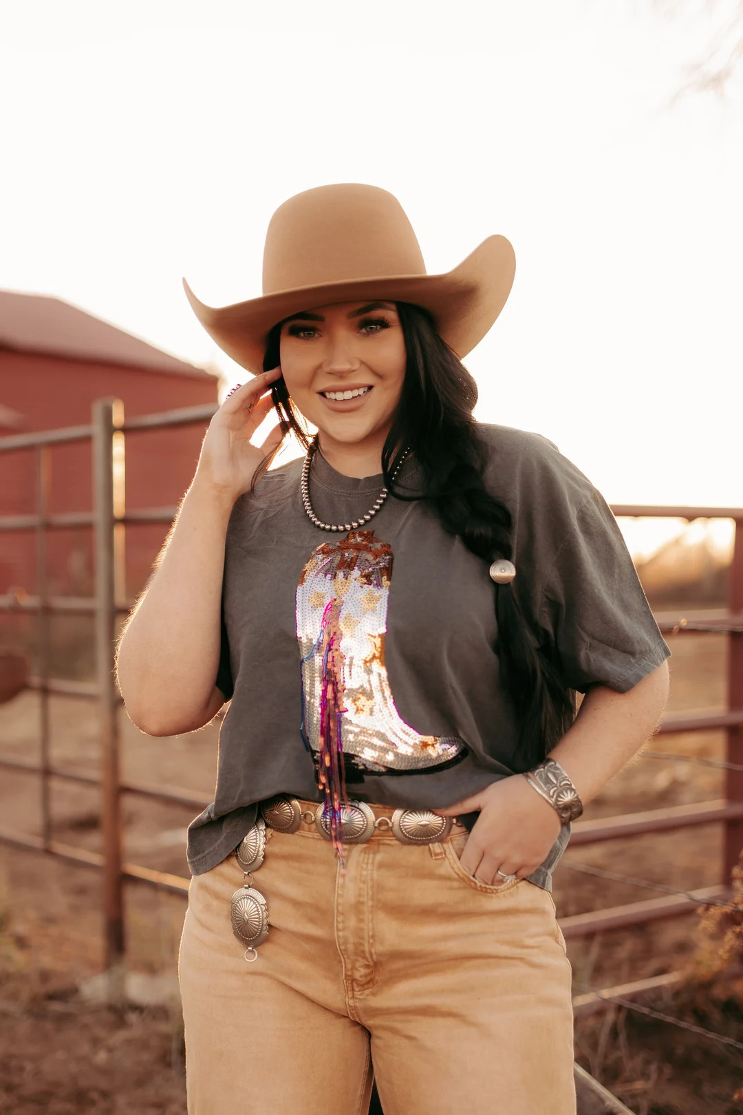 Cowgirl Comfort Colors Shirt, Western Graphic Tee, Sequin Boot Tshirt, Western Apparel, Rodeo T-S... | Etsy (US)