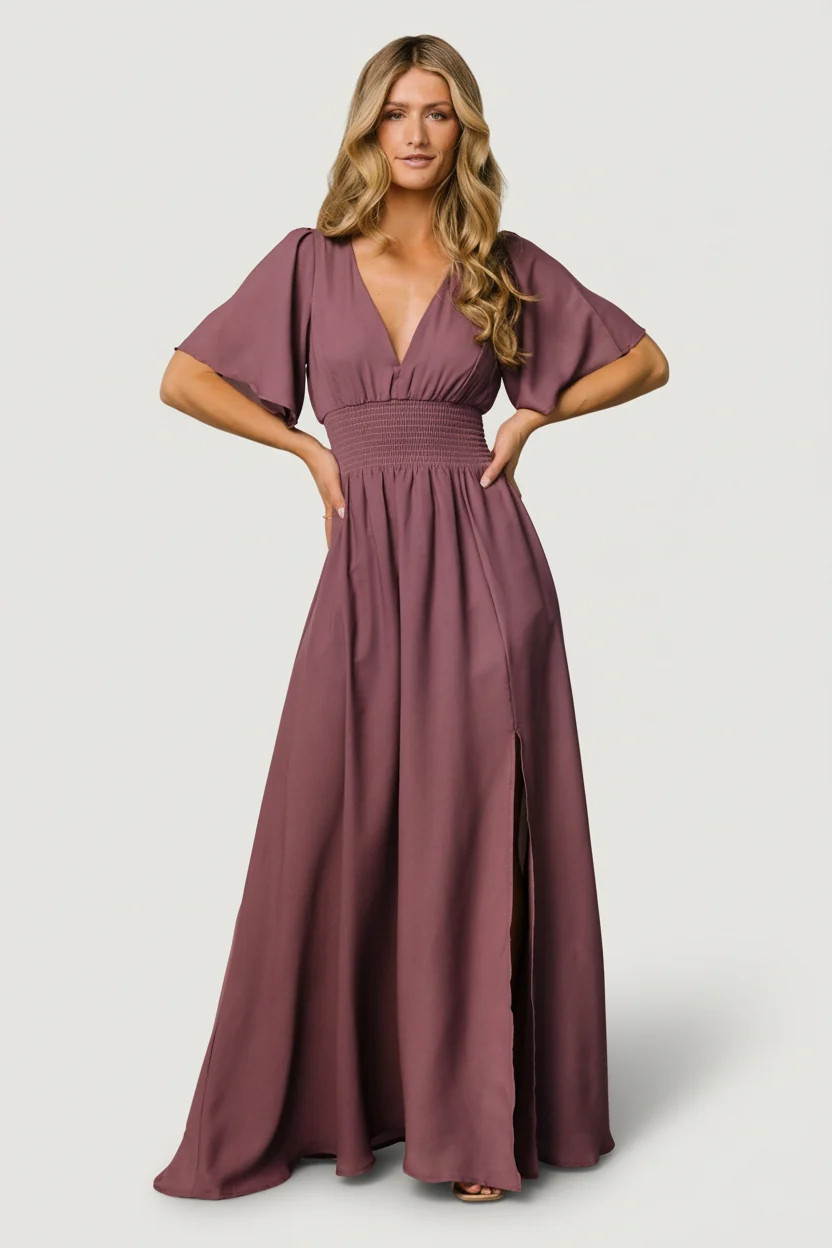 Verona Smocked Maxi Dress - Vintage Plum | Baltic Born | Baltic Born