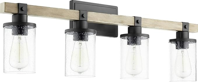 Quorum International Alpine 4-LT Vanity - Noir W/ Driftwood Finish - 5189-4-69 | Amazon (US)