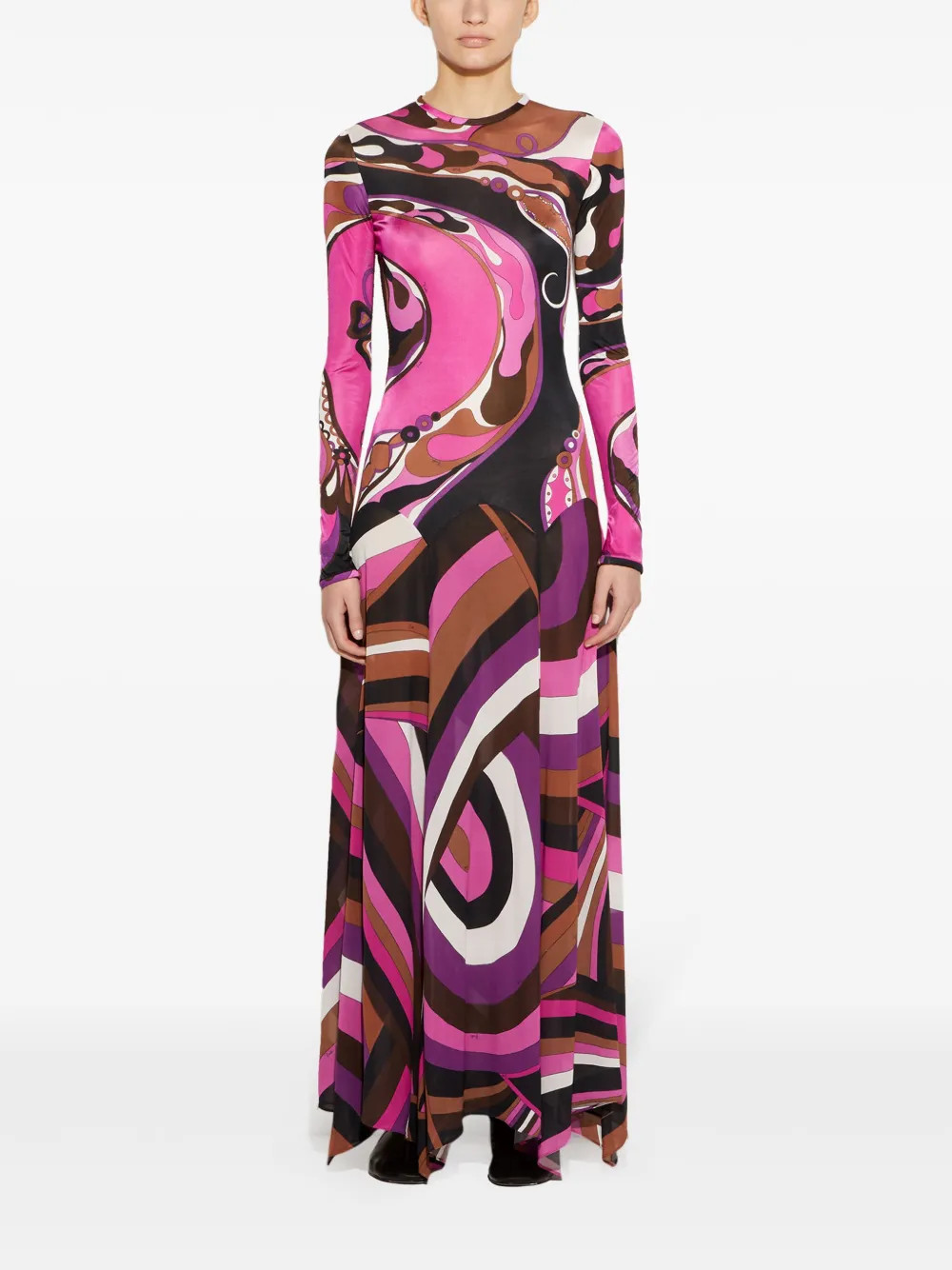 PUCCI Orchidee And Iride-print Maxi Dress  | Pink | FARFETCH | Farfetch Global