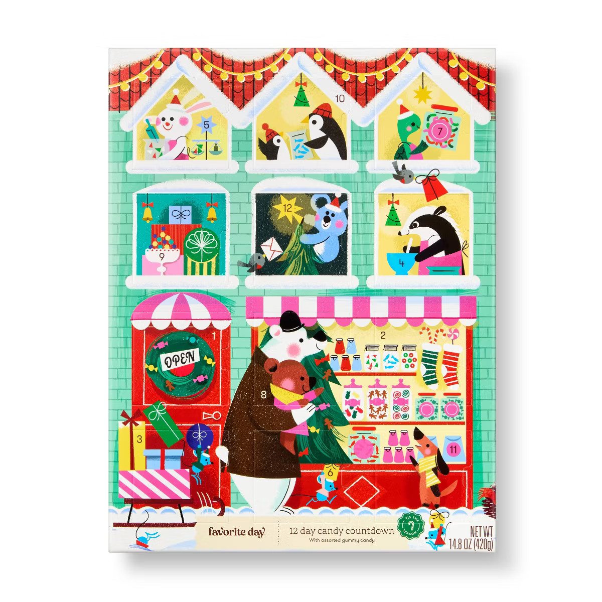 Christmas 12 Days of Holiday Candy Countdown Advent Calendar - 14.8oz - Favorite Day™ | Target