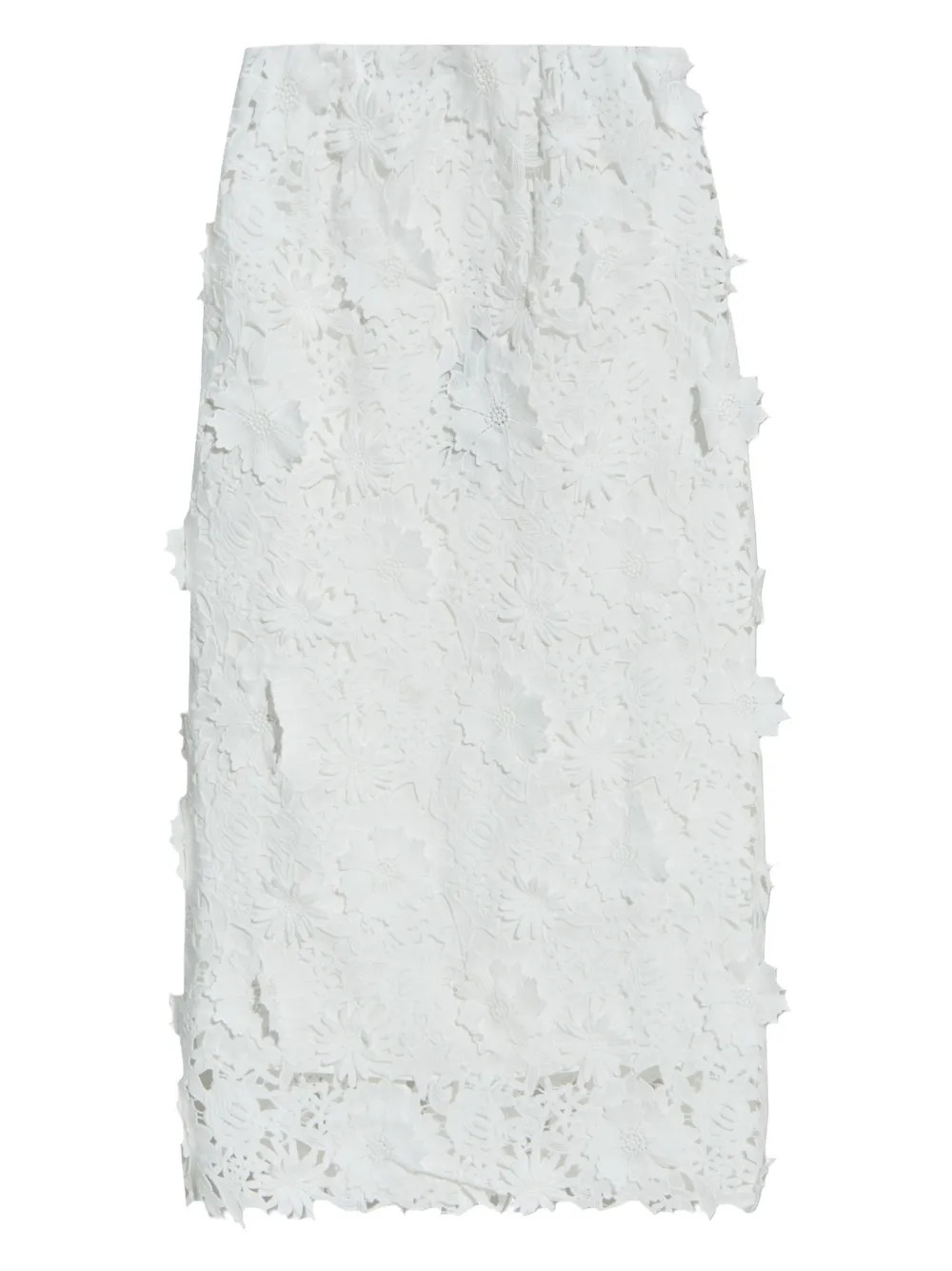 MUNTHE floral-lace Midi Skirt | White | FARFETCH | Farfetch Global
