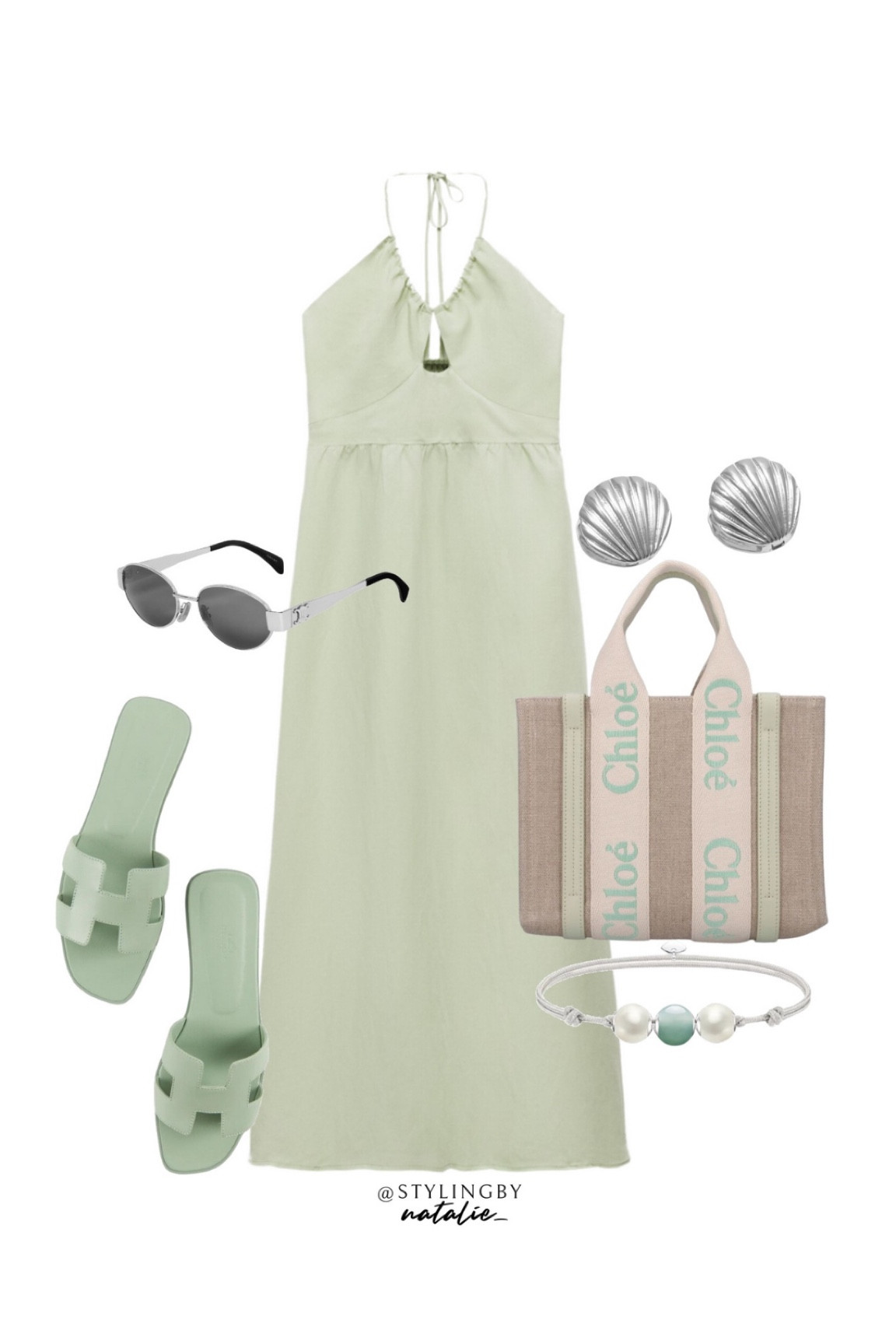 Halter neck maxi dress, Chloe tote bag, green sandals, silver accessories.
Summer dress, Sun dress, long dress, holiday look, green dress.

#LTKeurope #LTKsummer #LTKstyletip