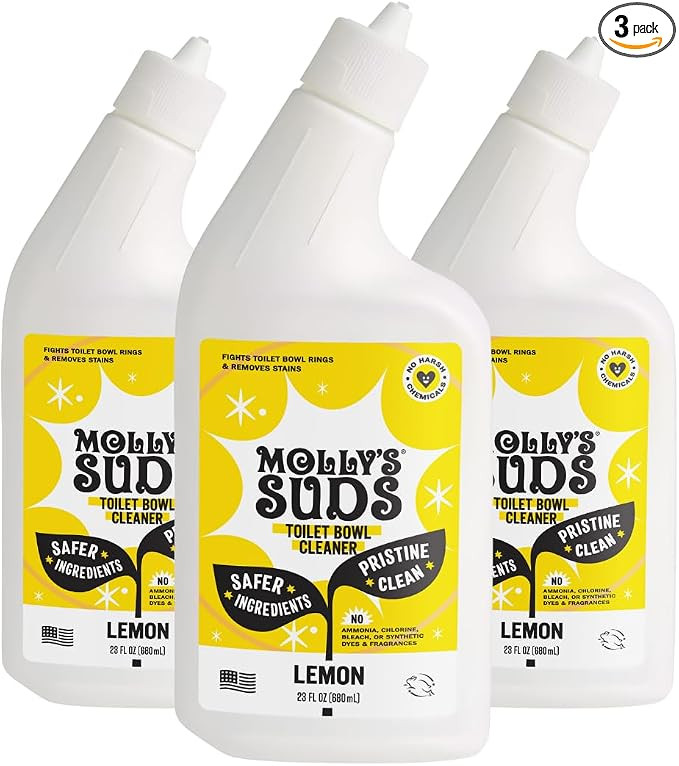 Molly’s Suds Natural Toilet Bowl Cleaner | Non-Bleach | Plant-Based Gel Formula | Freshens, Rem... | Amazon (US)