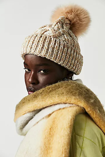 Summit Cable Pom Beanie | Free People (Global - UK&FR Excluded)