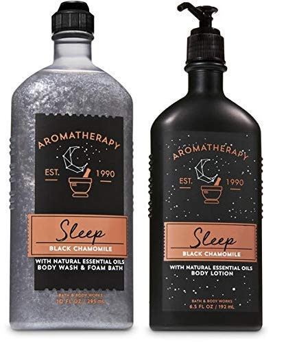 Bath and Body Works Aromatherapy Black Chamomile Body Wash and Body Lotion Set | Amazon (US)