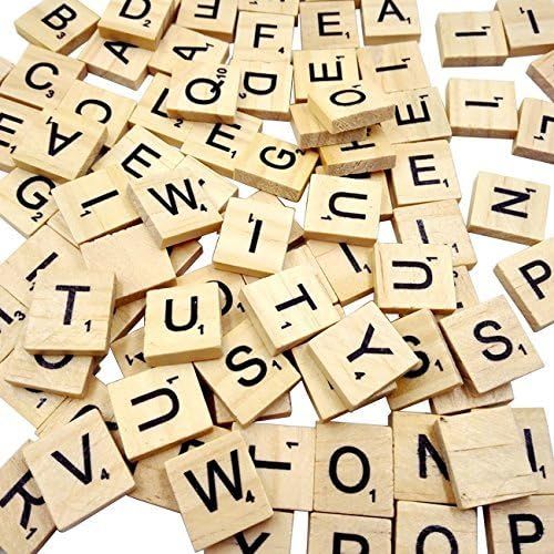 Sunnyglade 500PCS Wood Letter Tiles/ Wooden Scrabble Tiles A-Z Capital Letters for Crafts, Pendan... | Amazon (US)