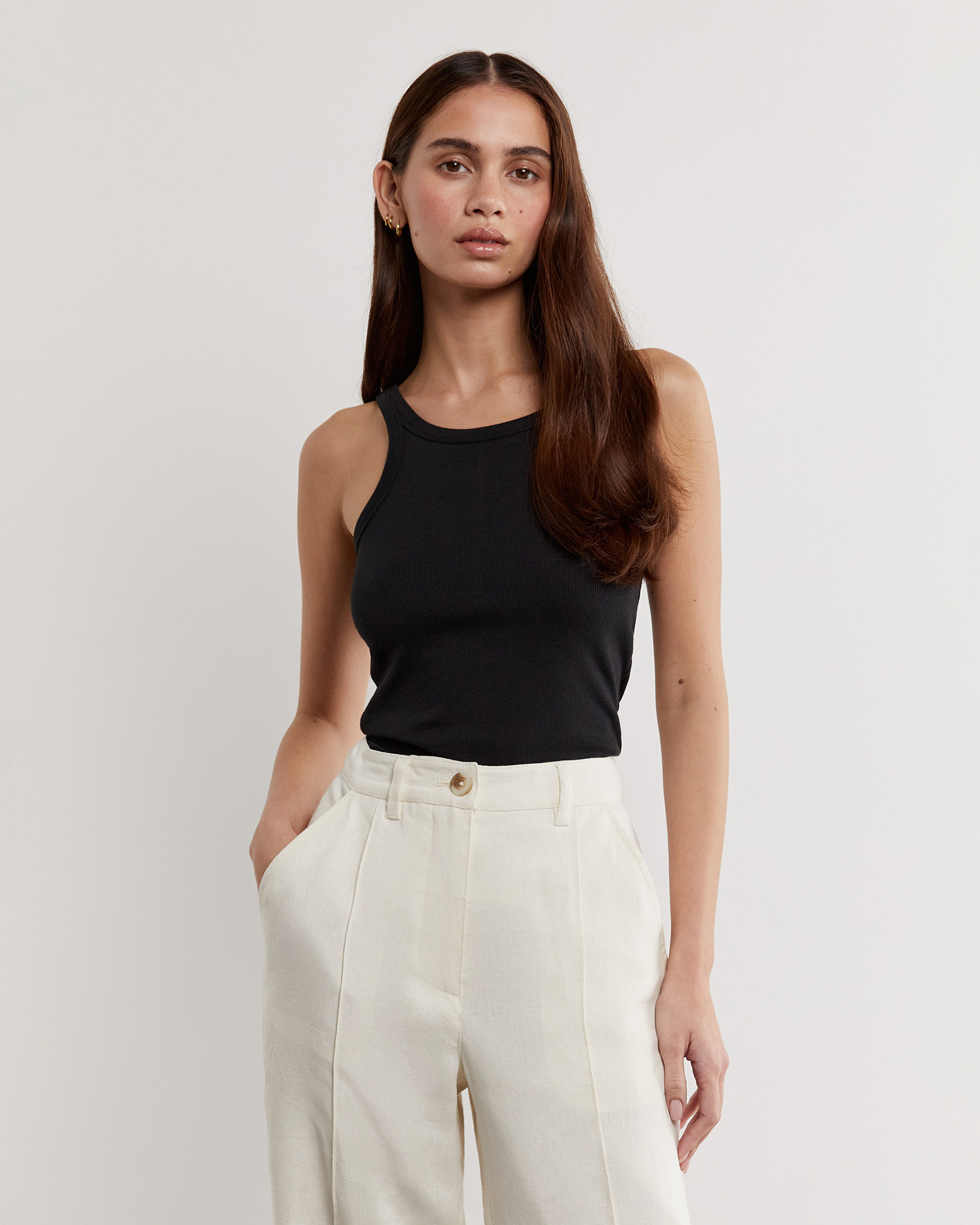 Bronte Ribbed Scoop Tank | JAG (Australia & New Zealand)