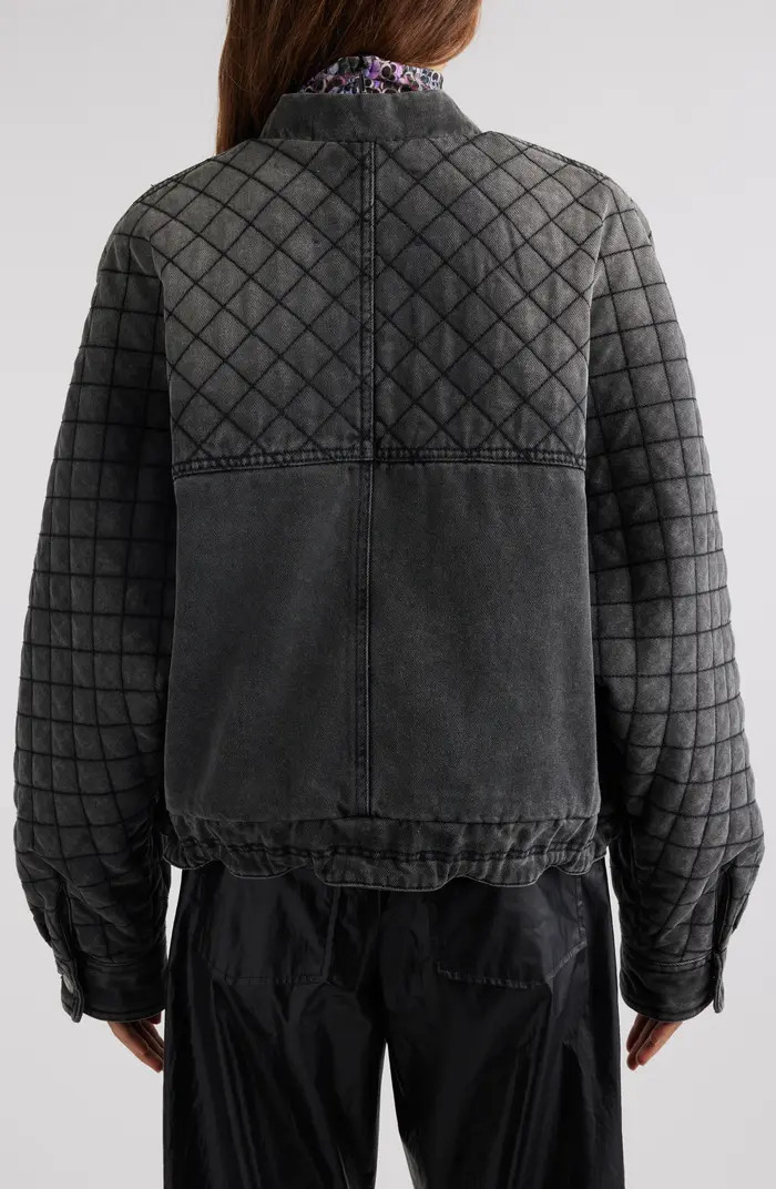 Isabel Marant Celiany Oversize Quilted Denim Bomber Jacket | Nordstrom | Nordstrom
