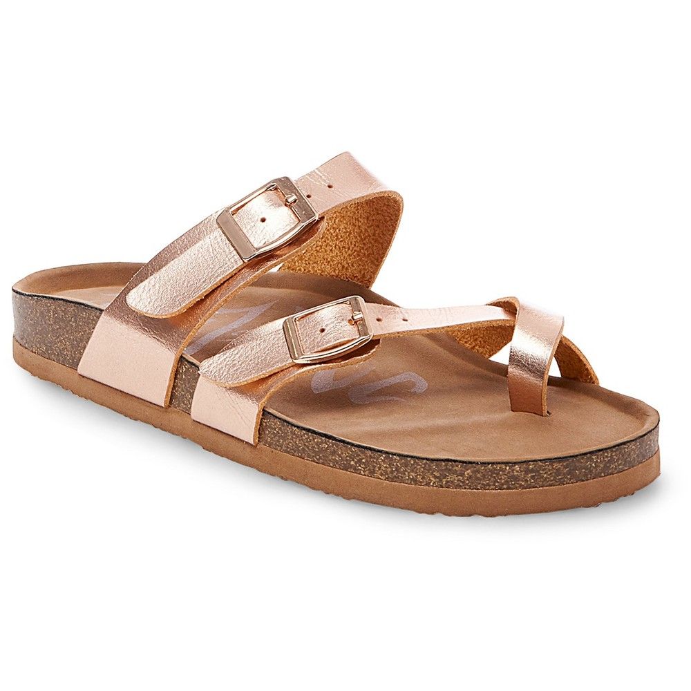 Women's Mad Love Prudence Footbed Sandals - Rose Gold 9 | Target