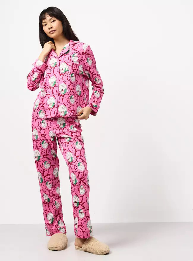 Buy Christmas Santa Claus Pink Traditional Pyjamas M | Pyjamas | Tu | Tu Clothing