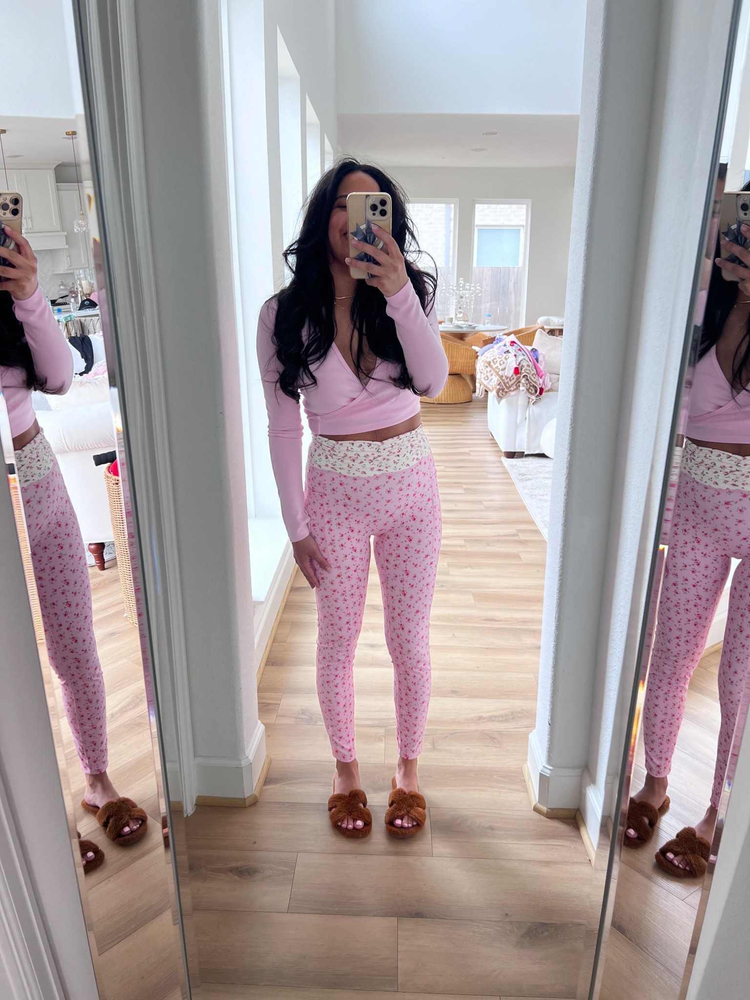 Wrap top, blogilates, target, LoveShackFancy, floral leggings 

#LTKfitnessgoals #LTKootd #LTKgrwm