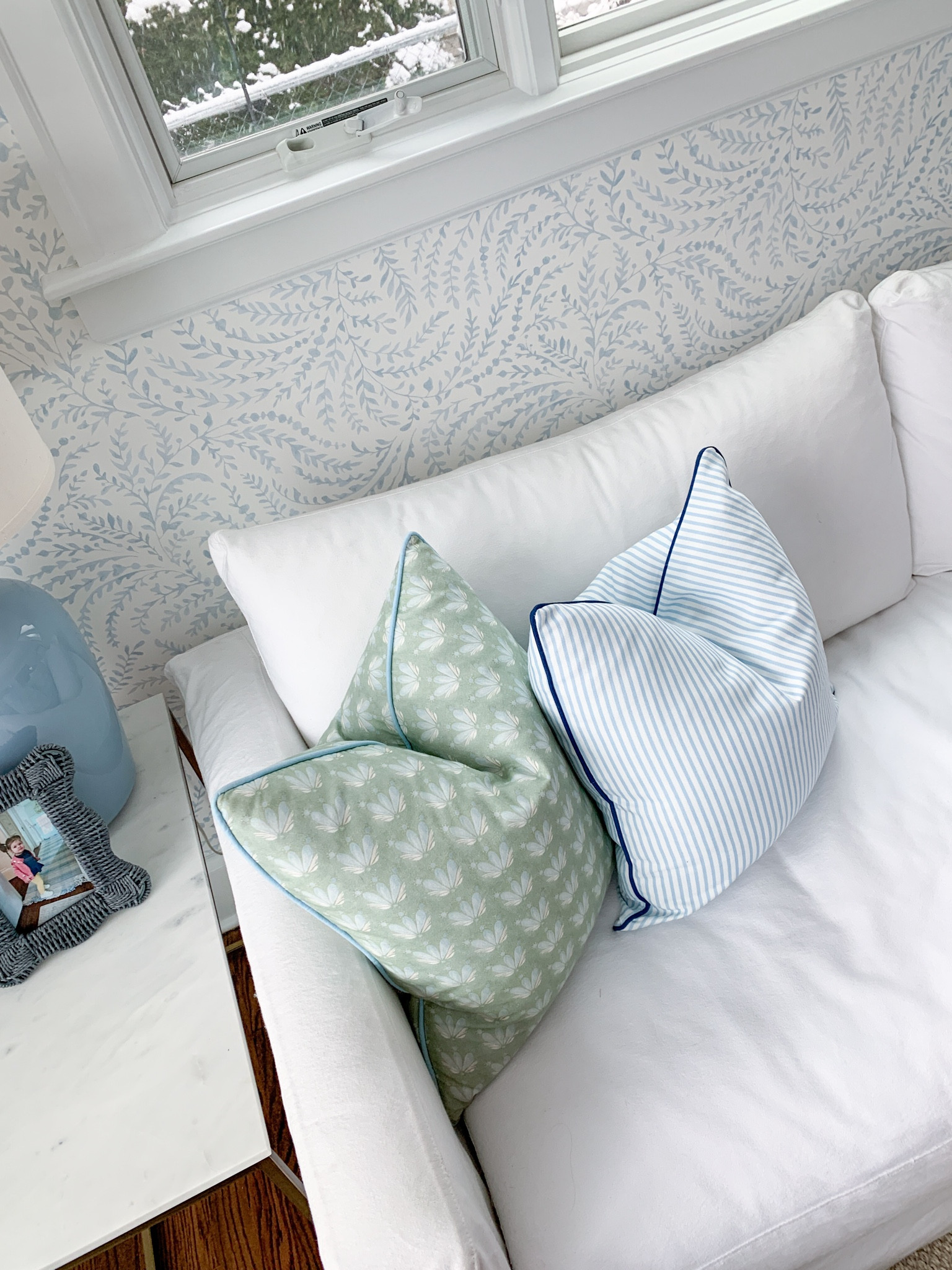 Close up of my pillows. I love this light blue and green striped combo 💙💚

#LTKfindsunder50 #LTKhome