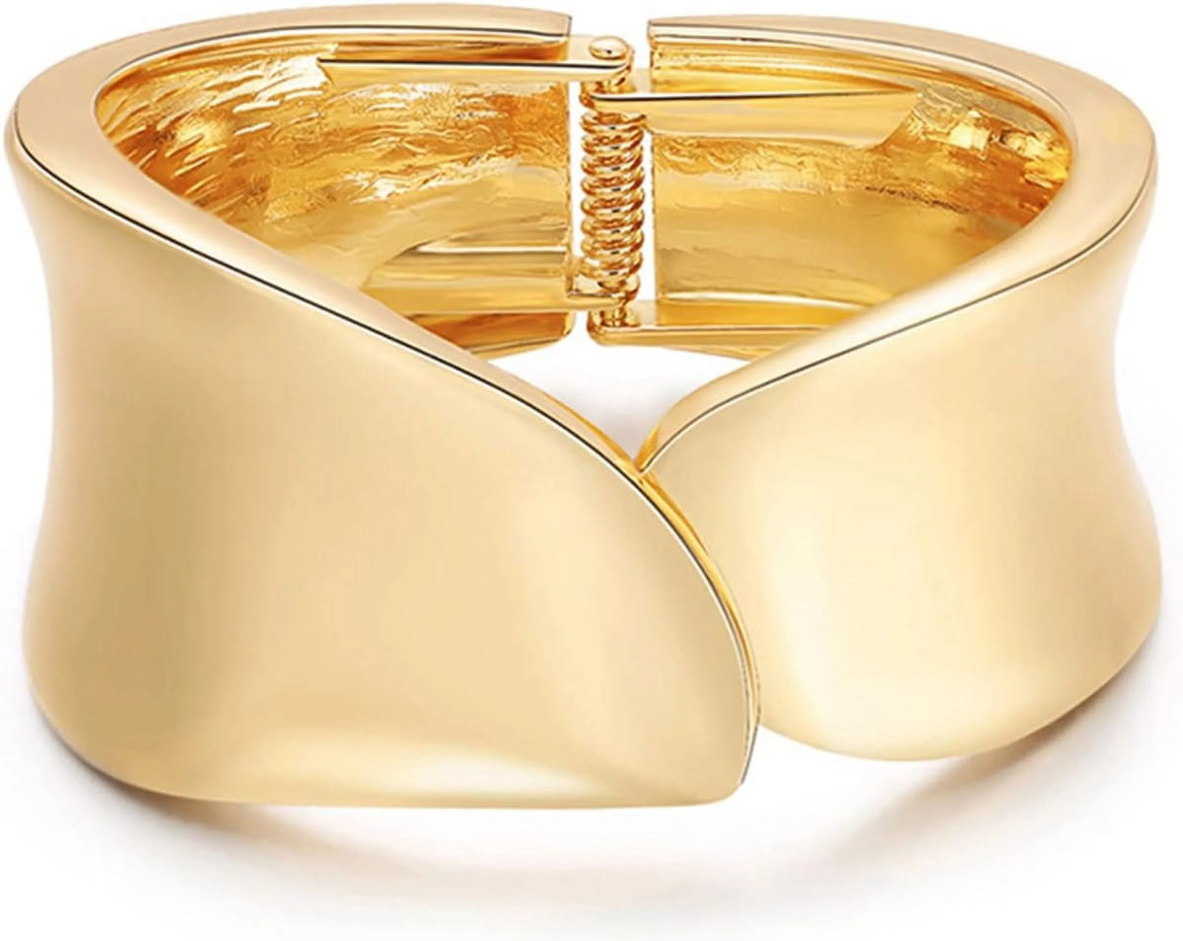 Gold Cuff Bracelets for Women Chunky Bangle Bracelets for Women Non Tarnish Gold Plated Jewelry 2... | Walmart (US)