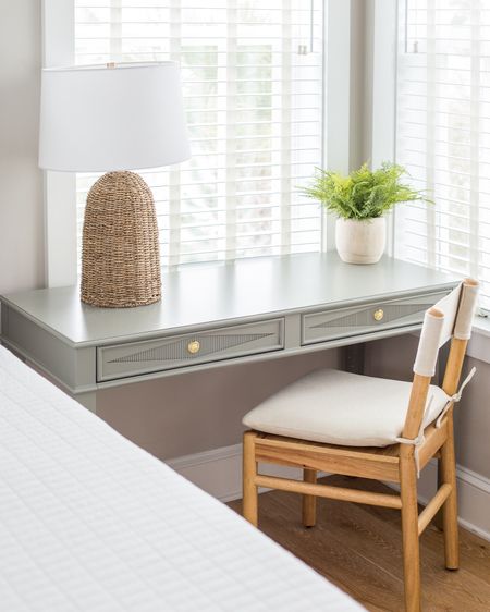 We love the functionality we added to our vacation rental, Hola Beaches 30A, by adding this desk to double as a nightstand! We love the fluted details and brass hardware. It looks so cute paired with this wood chair, seagrass lamp (finally restocked), and faux maidenhair fern!
.
#ltkhome #ltksalealert #ltkfindsunder50 #ltkfindsunder100 #ltkstyletip #ltkseasonal Target finds, work from home, home office ideas, primary bedroom ideas, master bedroom nightstands #ltkkids #ltkfamily

#LTKSeasonal #LTKhome #LTKsalealert