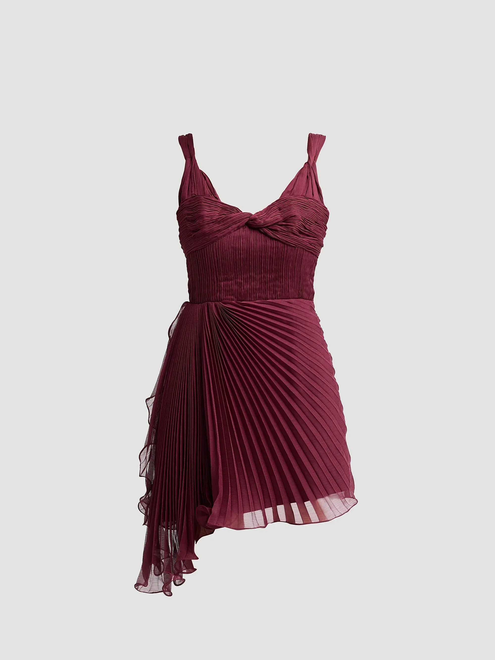 Nova Pleated Twist-Front Mini Dress | Saks Fifth Avenue