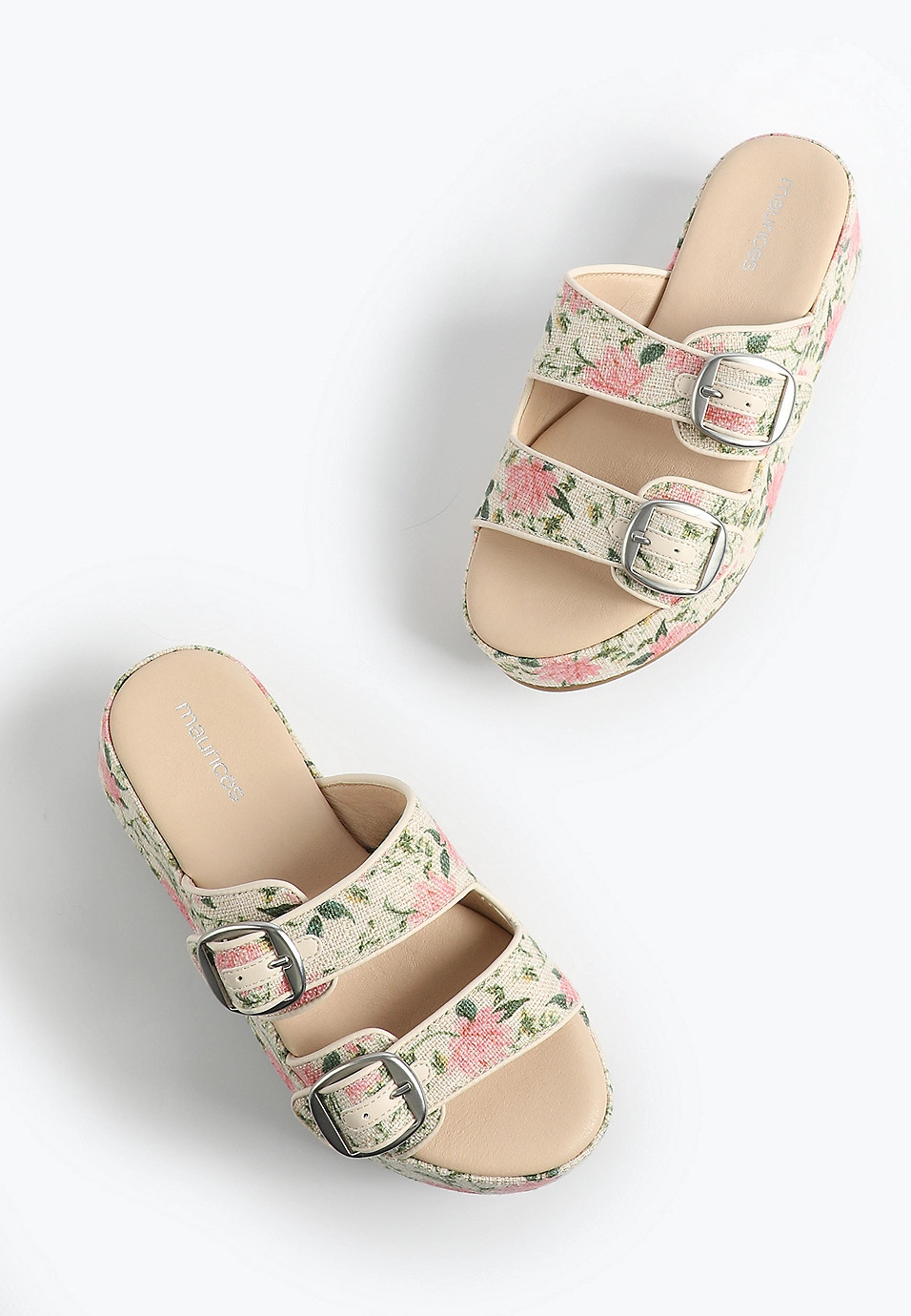 SuperCush Floral Flatform Slide Sandal | Maurices