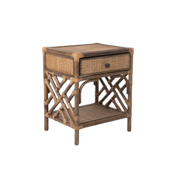 Ginny 23.5'' Tall 1 - Drawer Wicker Nightstand | Wayfair North America