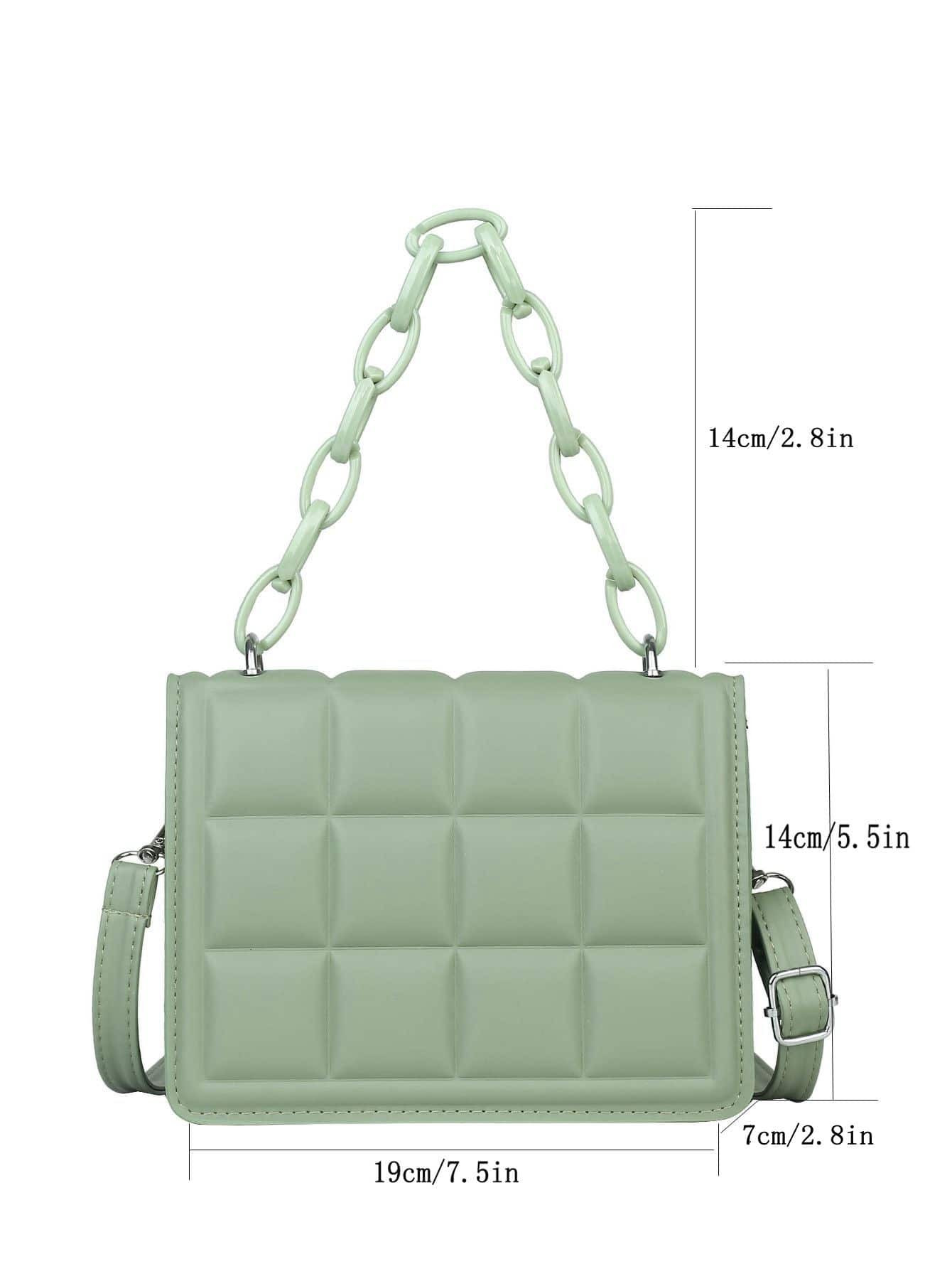 Plaid Flap Chain Square Bag | SHEIN