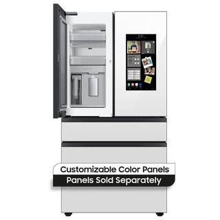 Samsung Bespoke 23 cu. ft. 4-Door French Door Smart Family Hub Refrigerator in White Glass Custom... | The Home Depot