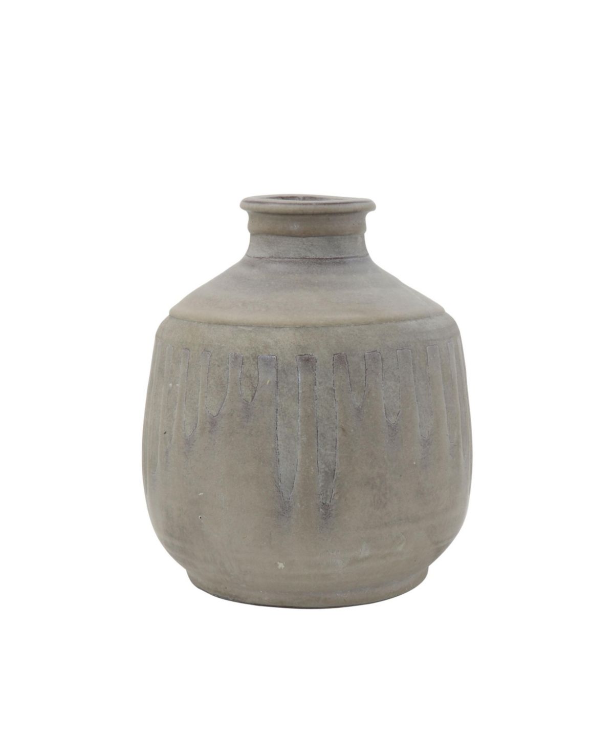 Bloomingville Grey Terracotta Vase with Distressed Blue Design | Macys (US)