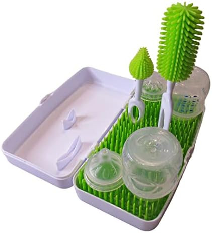 Premium Travel Baby Bottle Drying Rack | Lawn Grass Baby Bottle Rack Dryer | Baby Bottle Organize... | Amazon (US)