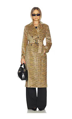 LAMARQUE Leslie Trench Coat in Tiger from Revolve.com | Revolve Clothing (Global)