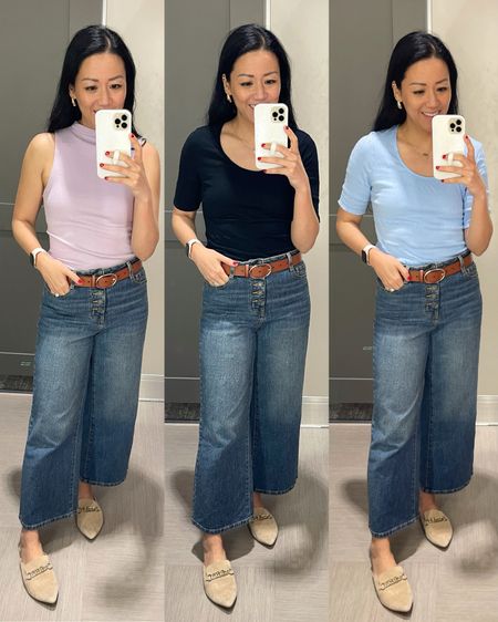 Size XS in all tops
Size 4 jeans

Target style
Target spring fashionn
