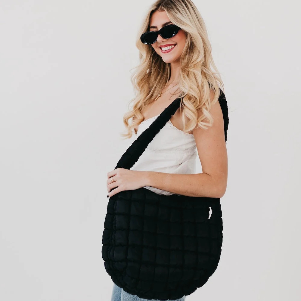 Carmen Quilted Hobo Tote Bag | Pretty Simple