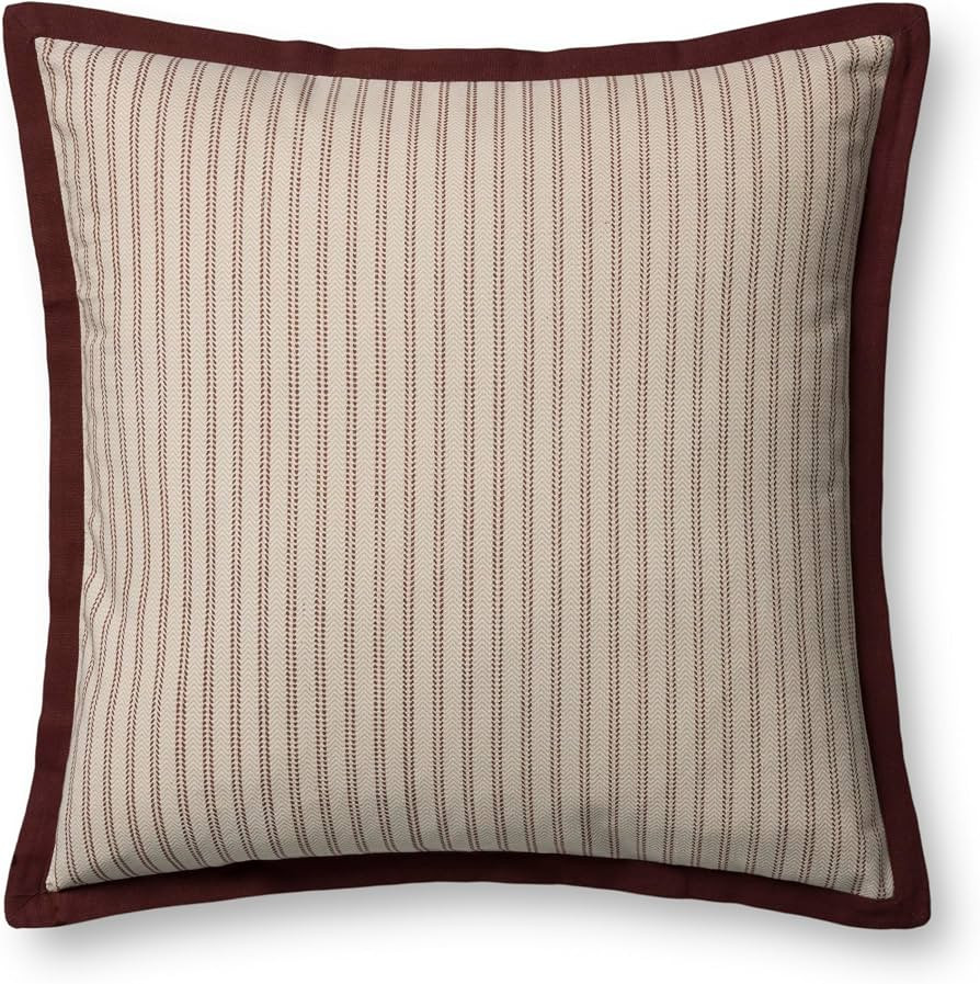 Loloi Magnolia Home Meredith PMH0080 Maroon/Ivory Cover w/Poly Pillow | Amazon (US)