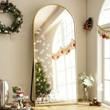 BEAUTYPEAK 71"x 26" Oversized Full Length Mirror Arch Standing Floor Mirror Full Body Mirror, Gol... | Walmart (US)