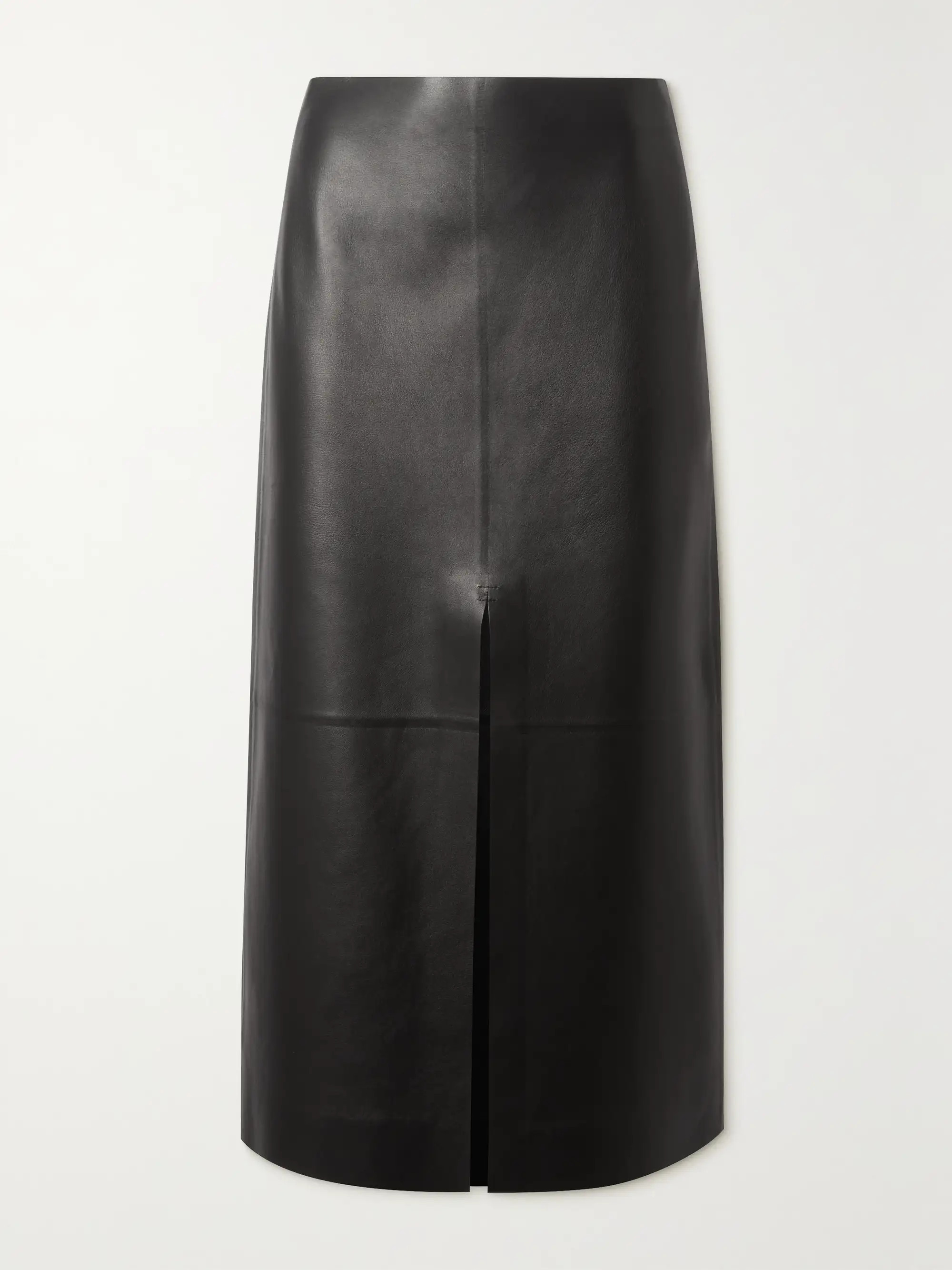 Leather midi skirt | NET-A-PORTER (US)