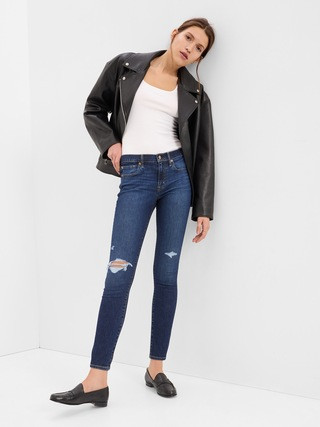 Mid Rise True Skinny Jeans with Washwell | Gap (US)