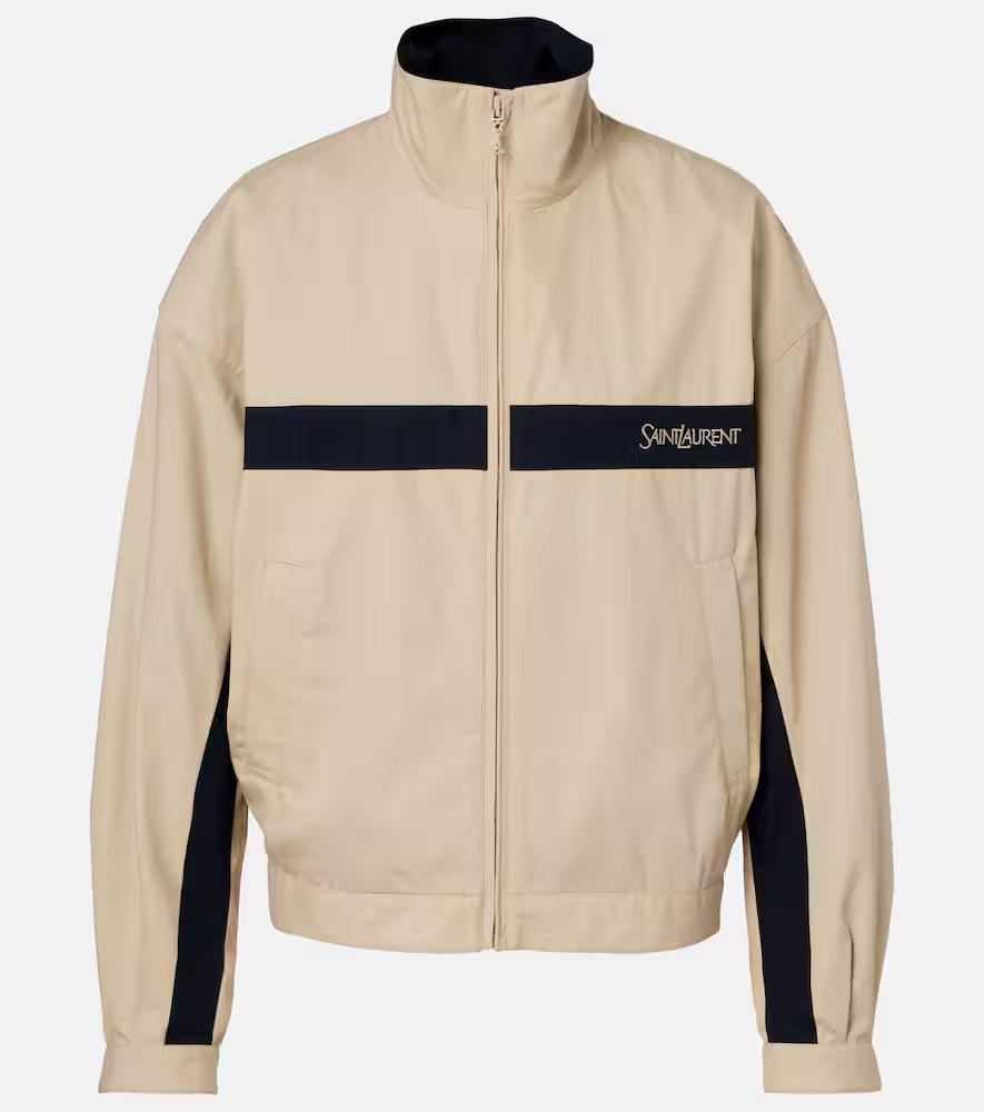 Saint Laurent Logo cotton canvas jacket | Mytheresa (US/CA)