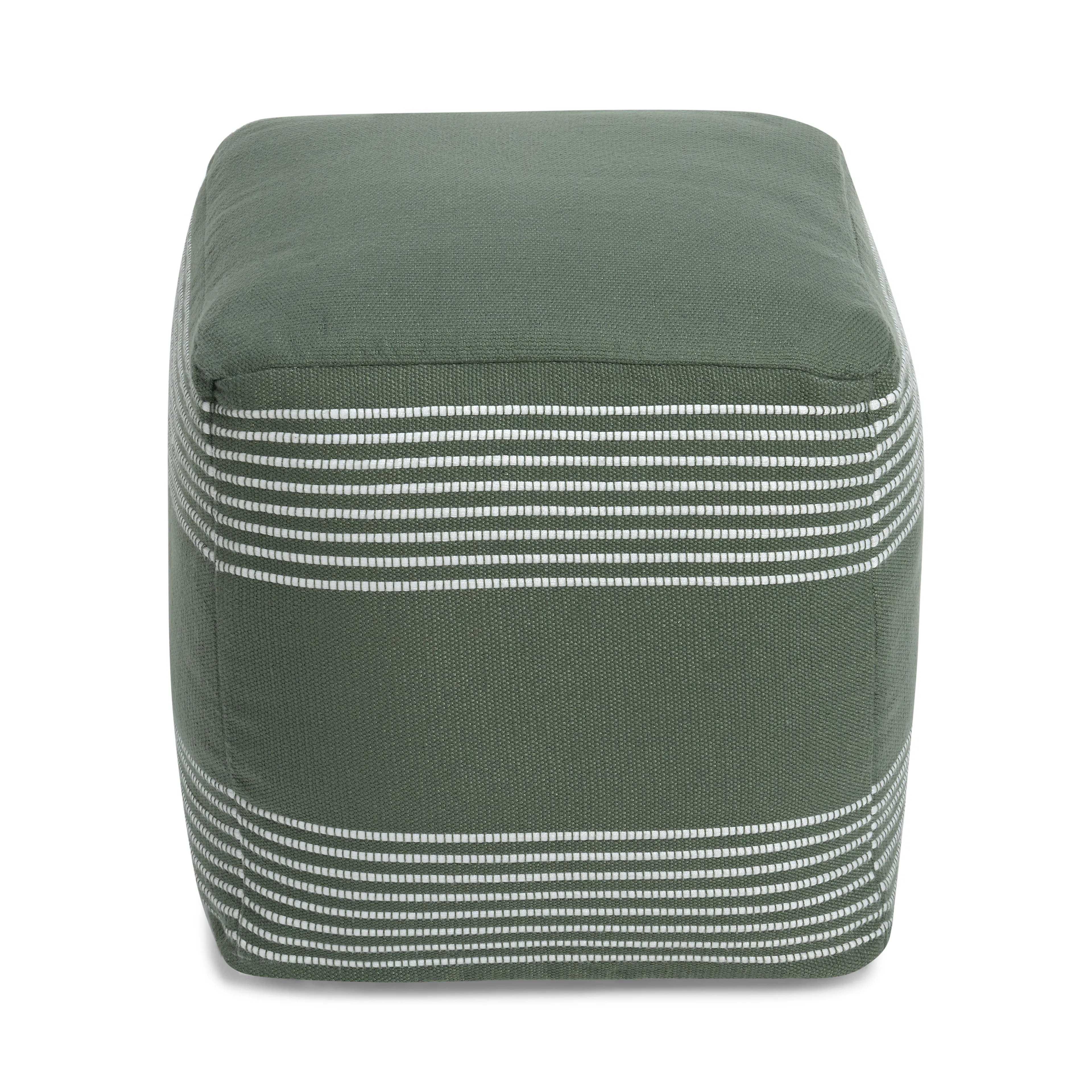 Mika 16" Indoor/Outdoor Pouf - Sea Green | Article