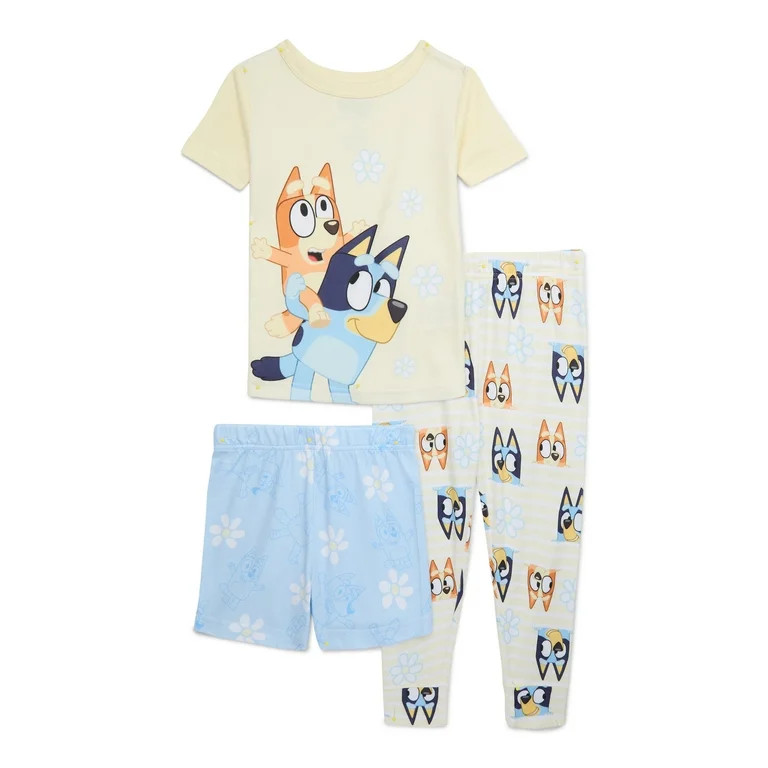 Character Toddler Top, Pants and Shorts Pajama Set, 3-Piece, Sizes 12M-5T - Walmart.com | Walmart (US)