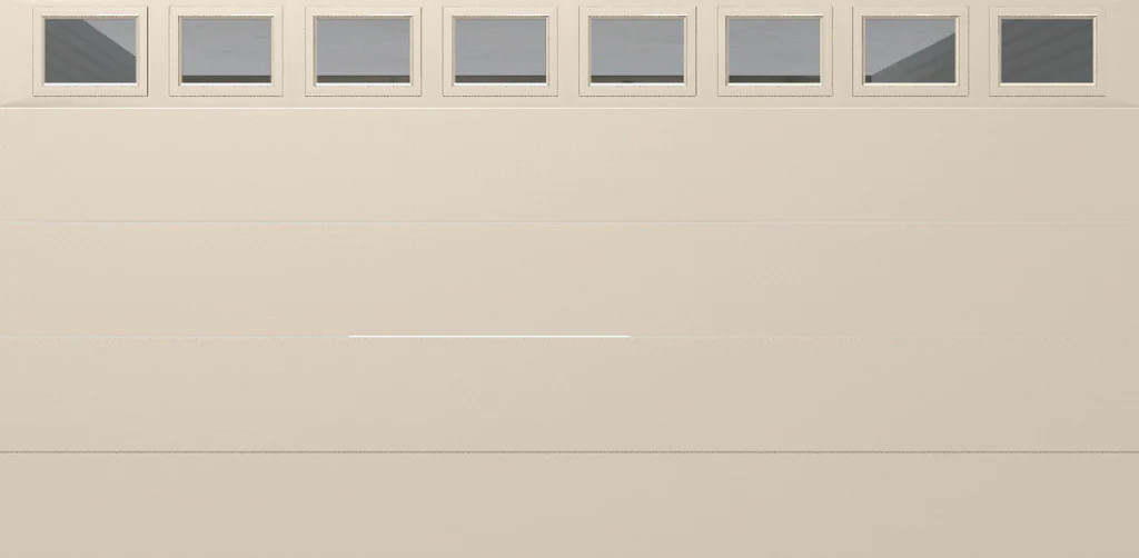Wayne Dalton Classic Steel Model 8500 16-ft x 8-ft 16.22 R-Value Insulated Double Garage Door with Windows one_size in Brown | 8500CTMPALCLRI168 | Lowe's