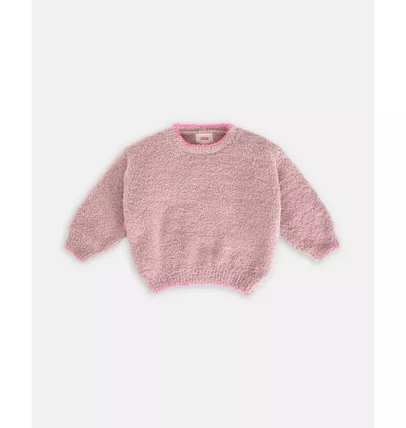7AM Boxy Sweater Fuzzy - Ash Rose | Janie and Jack