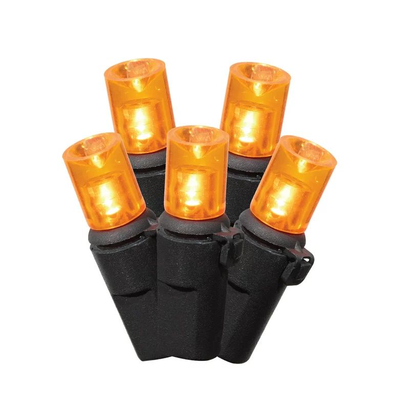 Halloween 50-Count Indoor Outdoor Orange LED Large Ultra Burst Lights, with AC Adaptor, Way to Ce... | Walmart (US)
