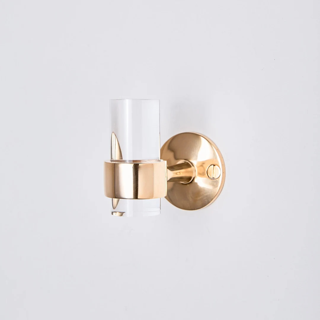 Lucite and Solid Brass Wall Hook for Bathrooms and Entryway, Modern Lucite and Brass Robe Hook by... | Etsy (US)