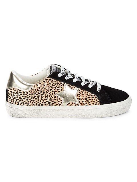 Brooke Leopard-Print Calf Hair Sneakers | Saks Fifth Avenue OFF 5TH