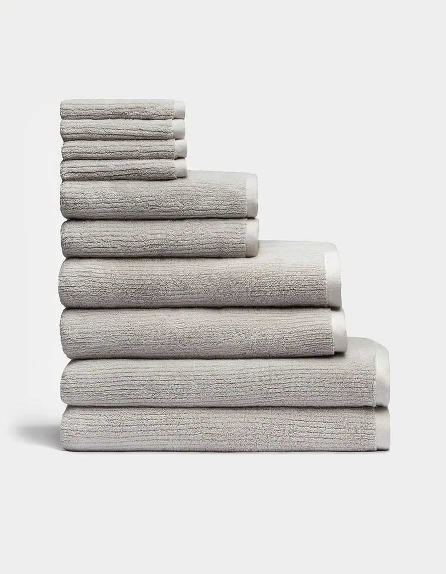 Ribbed Terry Bath Towel Set | Cozy Earth